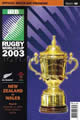 New Zealand v Wales 2003 rugby  Programme